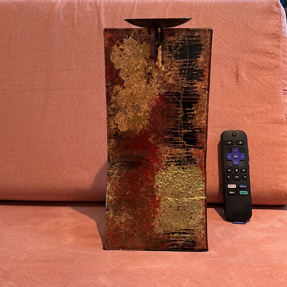 Red and Gold Decorative Candle Holder - Picture 3 of 6